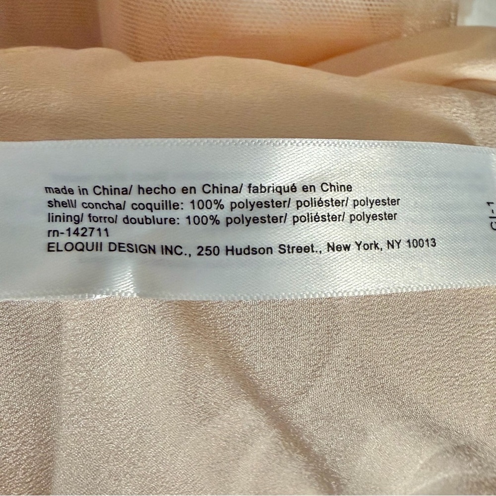 Eloquii Nabela Noor Peach Pink Tiered Puff Sleeve Glinda Style Dress Size 16 NEW - Picture 9 of 14